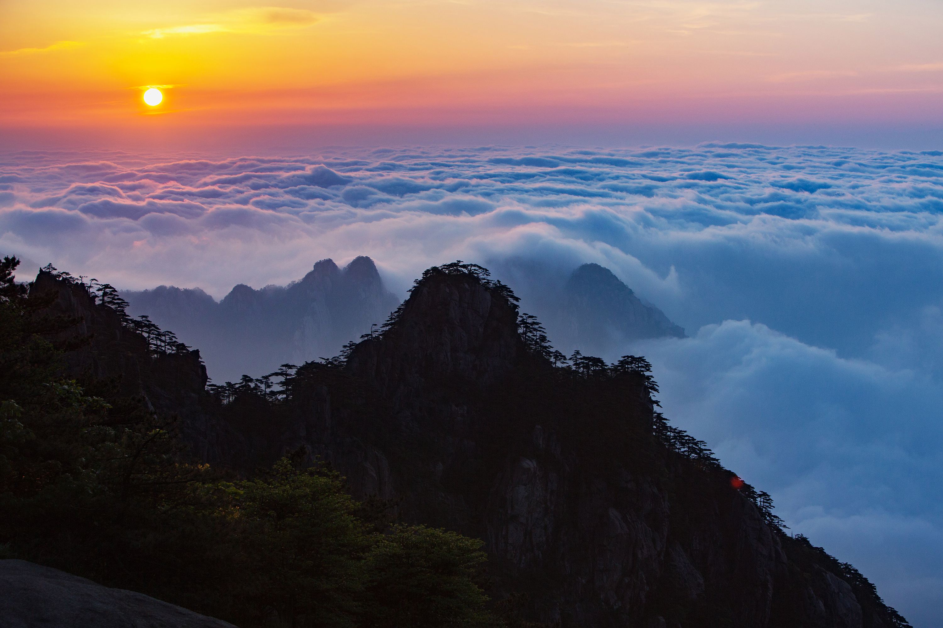 观黄山日出(观黄山日出诗)