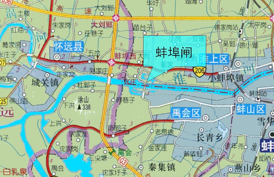 蚌埠市区行政地图(蚌埠市行政地图高清全图)