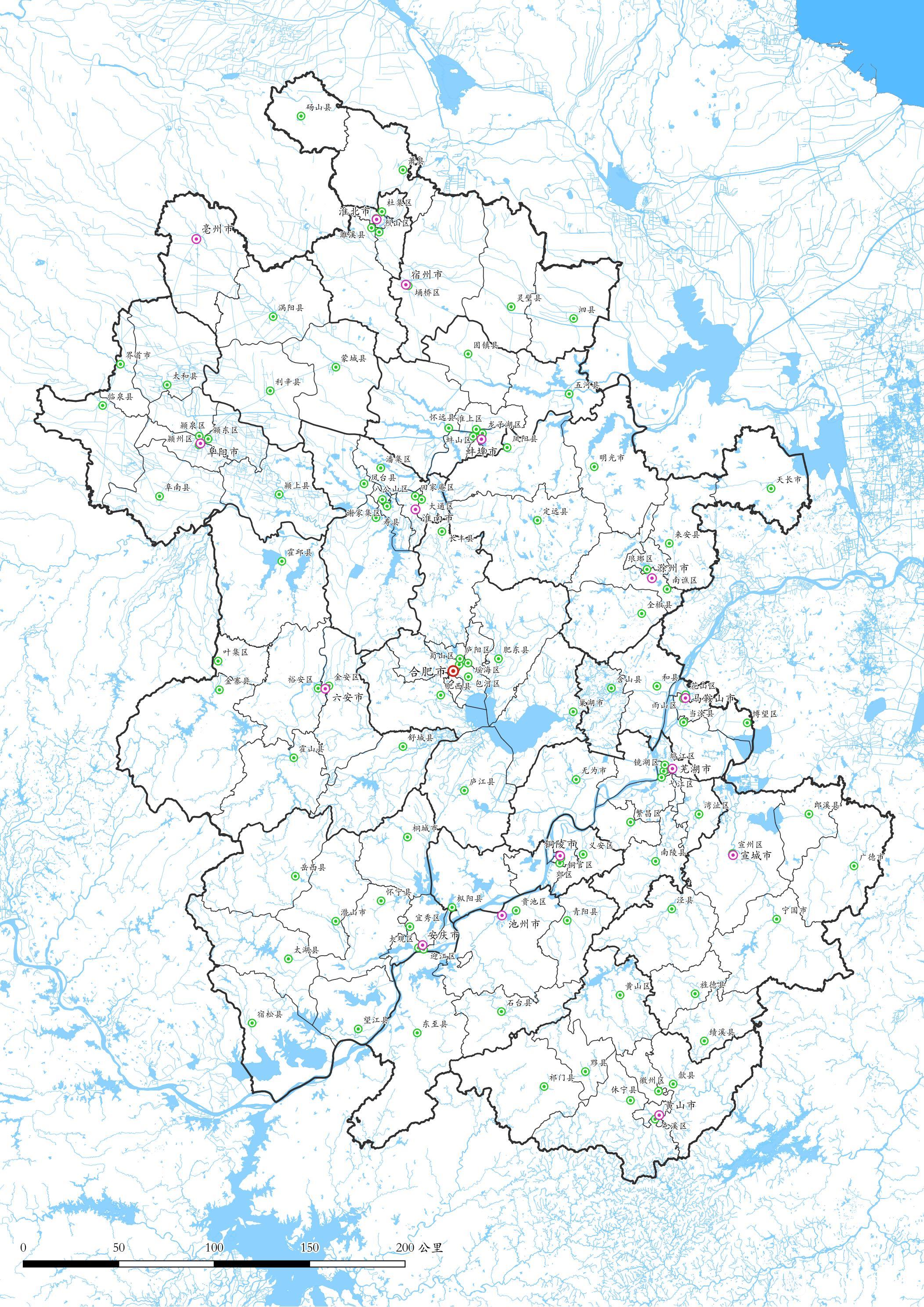 安徽省市县地图(安徽省市县地图高清版大图)