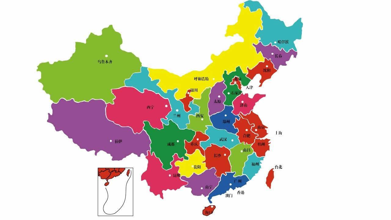 中国超清省份图(中国省份超高清可放大地图)