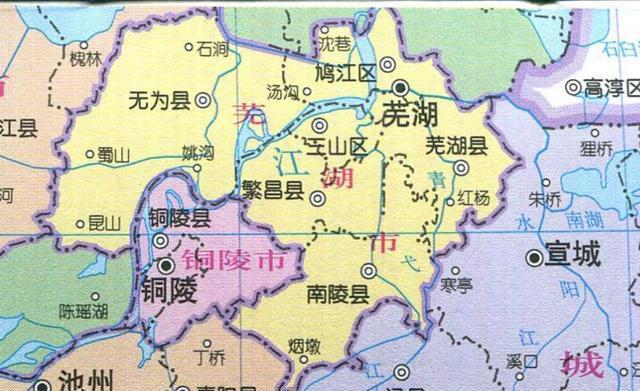 芜湖地图(芜湖地图区域划分)