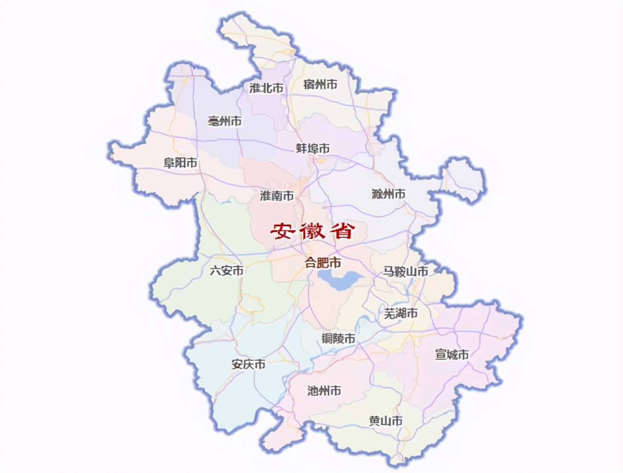 中国安徽地图在线填充 中国地图安徽省地图高清版大图