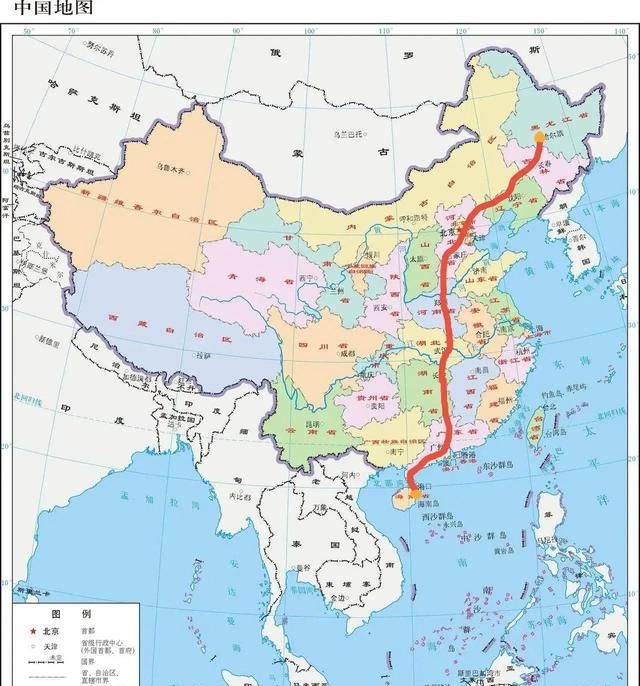 中国地图及简称及省会 