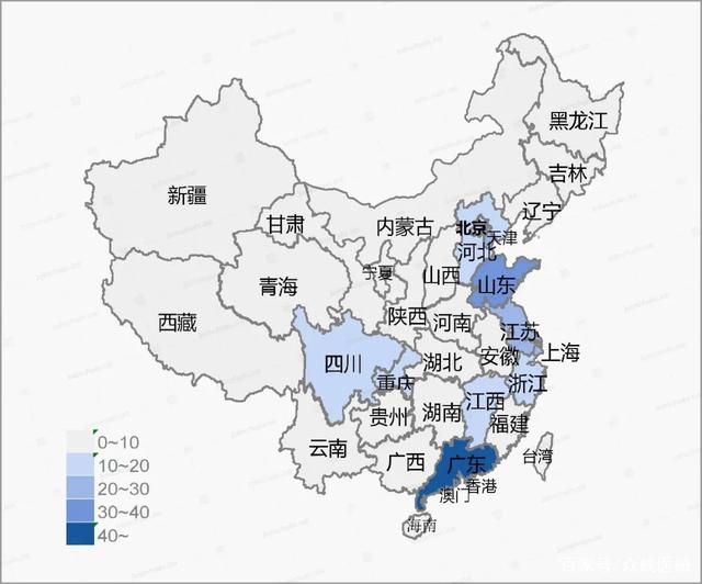 中国各省分布图地图 