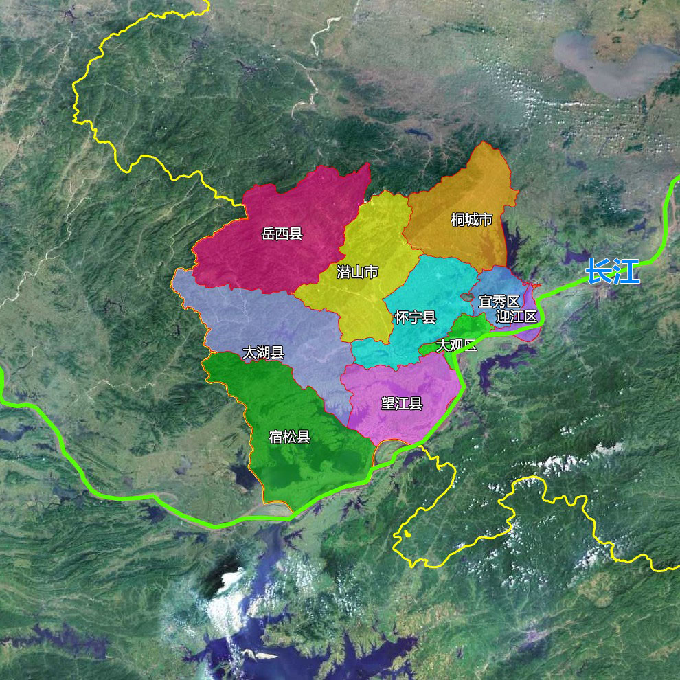 安庆在全国的位置地图 安庆在安徽什么位置地图