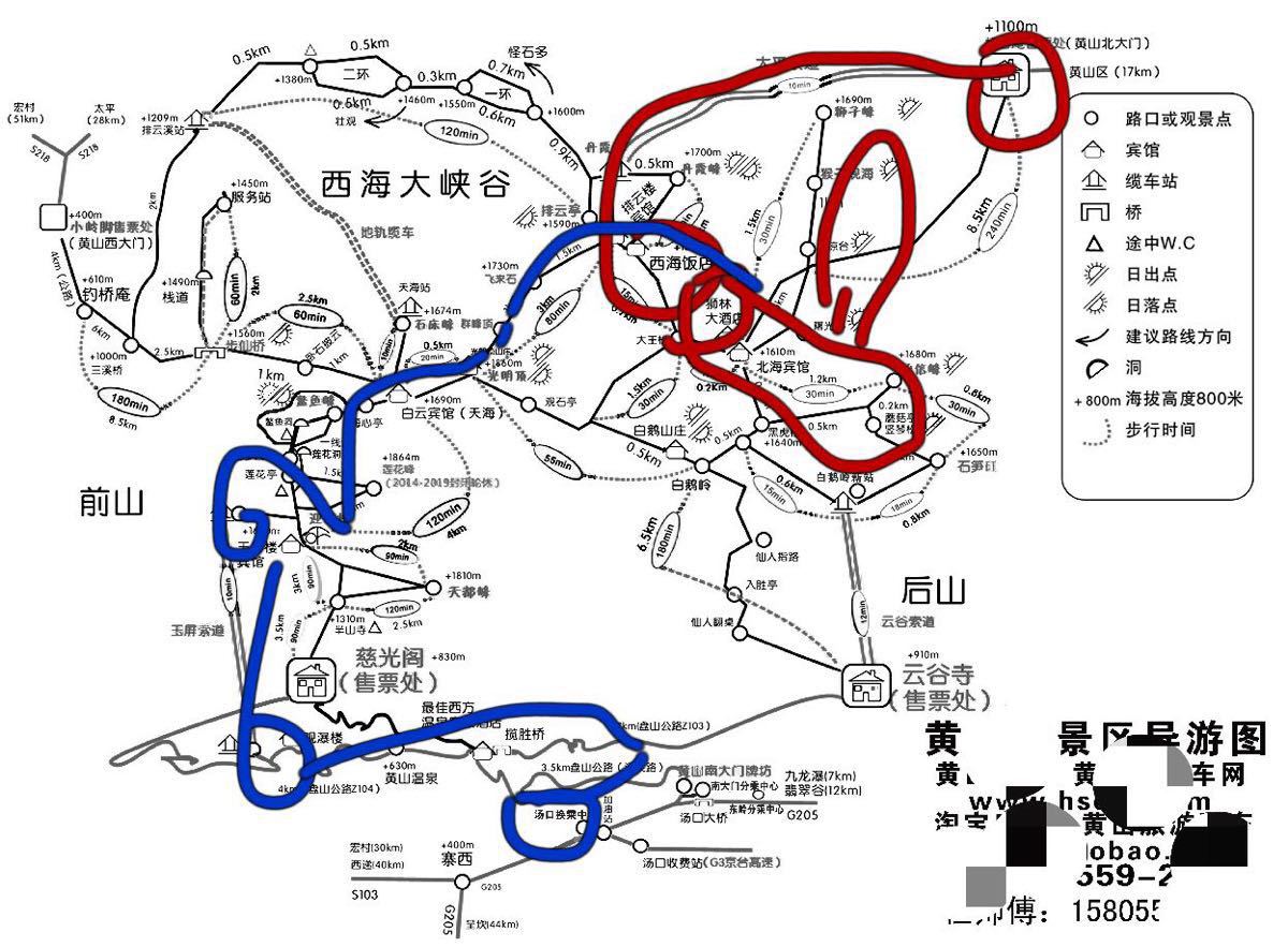 黄山一日游最佳路线 