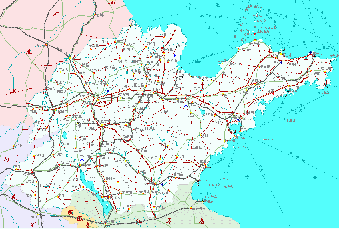 山东省地图 山东省地图行政图