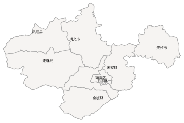 凤阳县行政区划图 