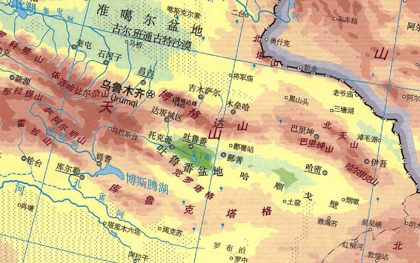 吐鲁番地图 