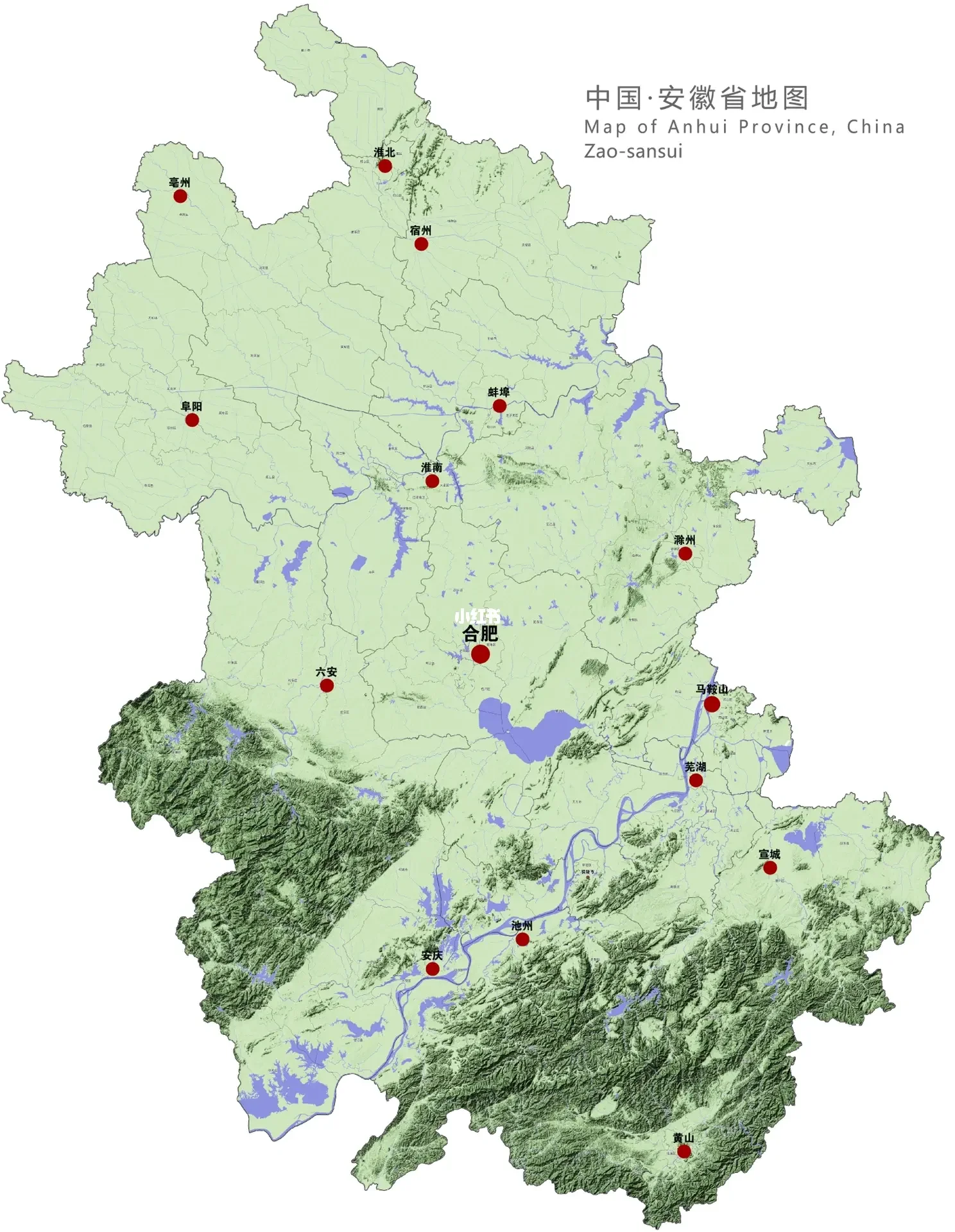 安徽山脉地形图全图 安徽山脉属于什么山脉地区