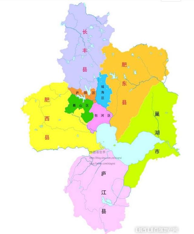 合肥地图最新全图高清版放大 合肥市瑶海区地图全图高清版